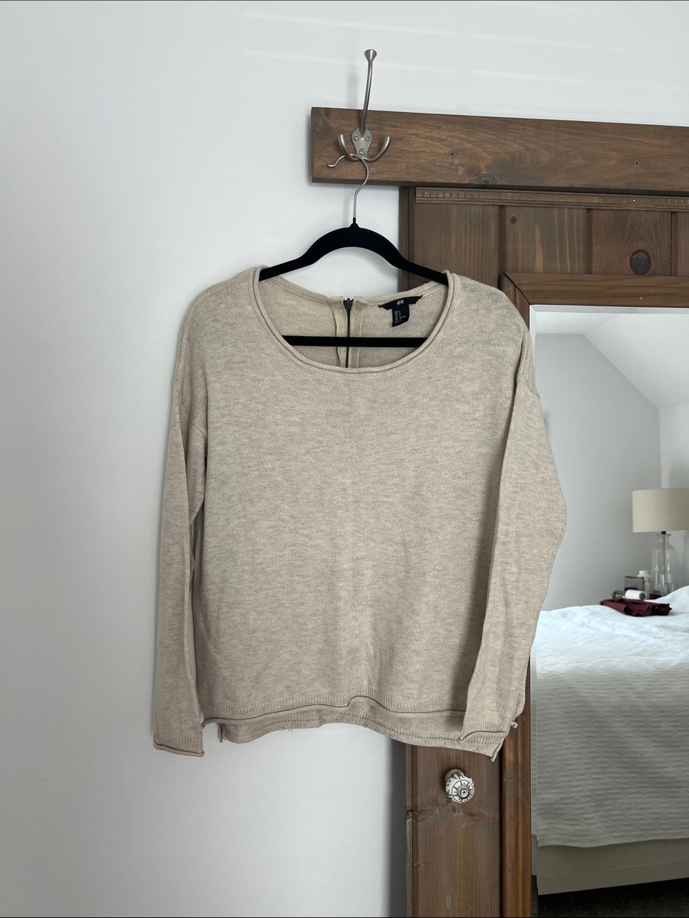H&M Oatmeal Crewneck Knit Pullover